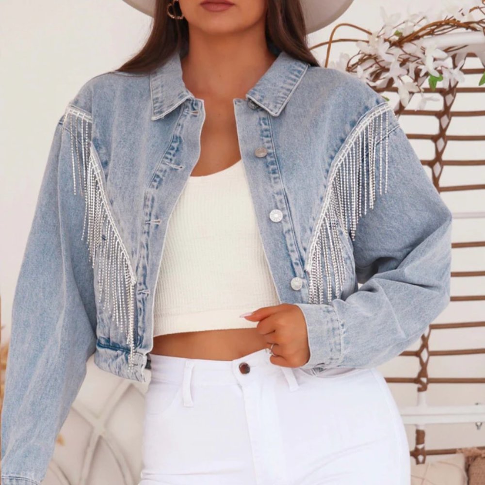 Colby Fringe Rhinestone Jacket - Picture 2 of 5